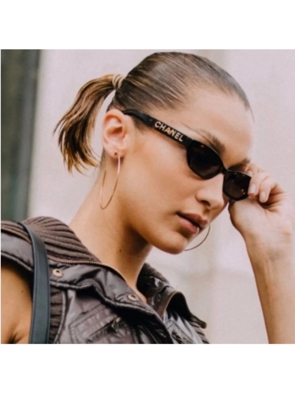 New Chanel Limited Edition rectangle sunglasses A71280 from 2018 collection.